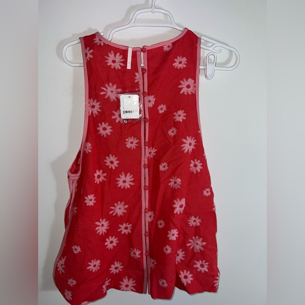 Free People Red Floral Sleeveless Set - Picture 8 of 9